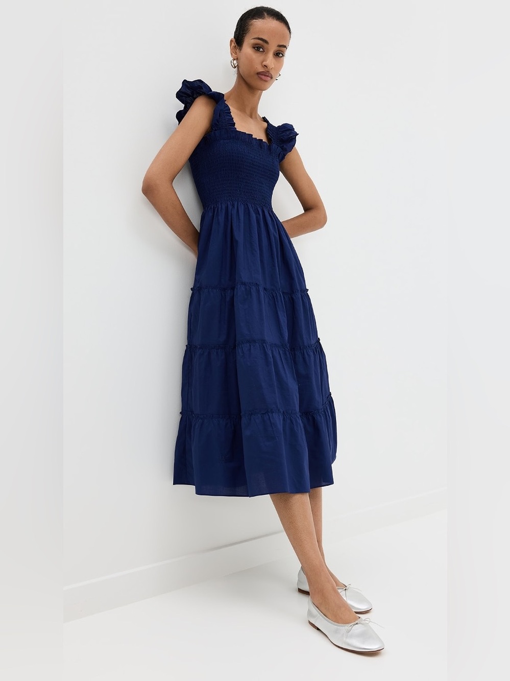 The Ellie Nap Dress in Navy Cotton Size Small